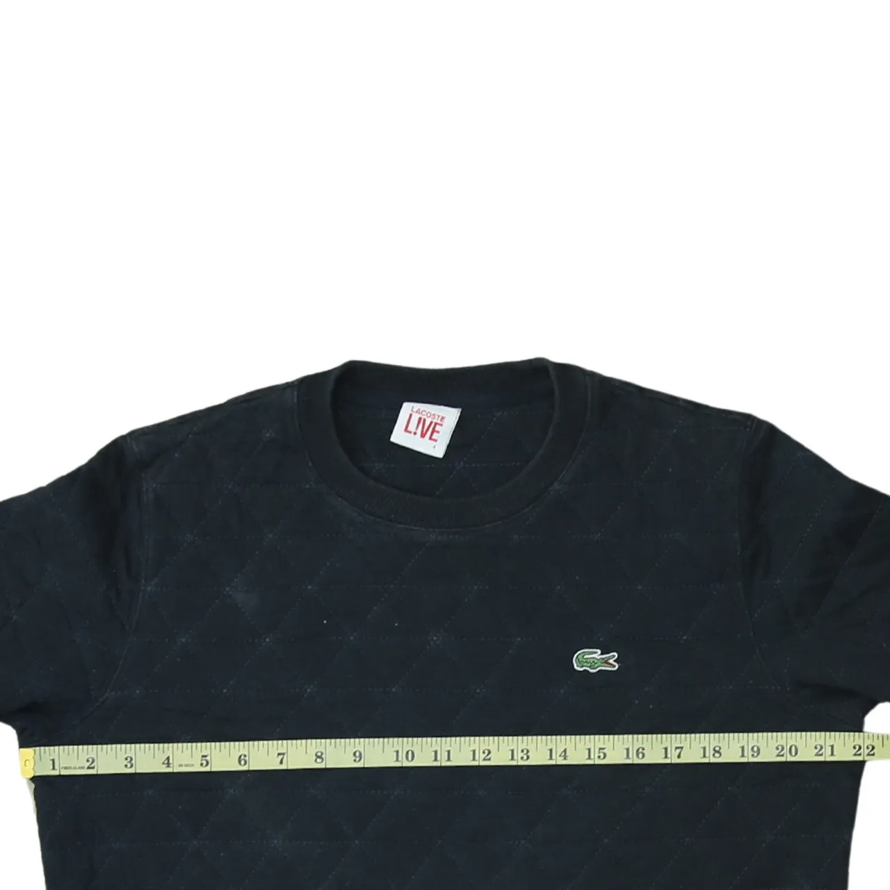 Lacoste 90's Lightweight Crew Neck Sweatshirt Medium Black sold by Vintage Club product image thumbnail 5