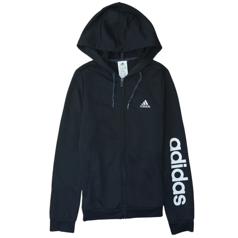 Adidas 90's Lightweight Full Zip Up Hoodie Small Black sold by Vintage Club