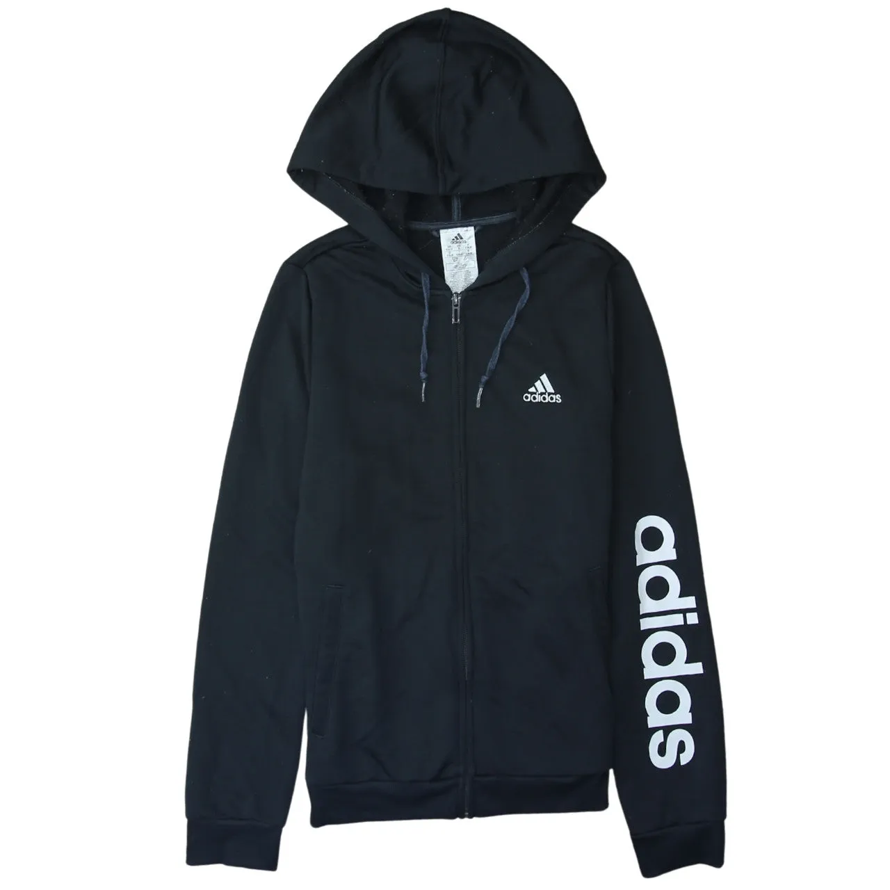 Adidas 90's Lightweight Full Zip Up Hoodie Small Black sold by Vintage Club