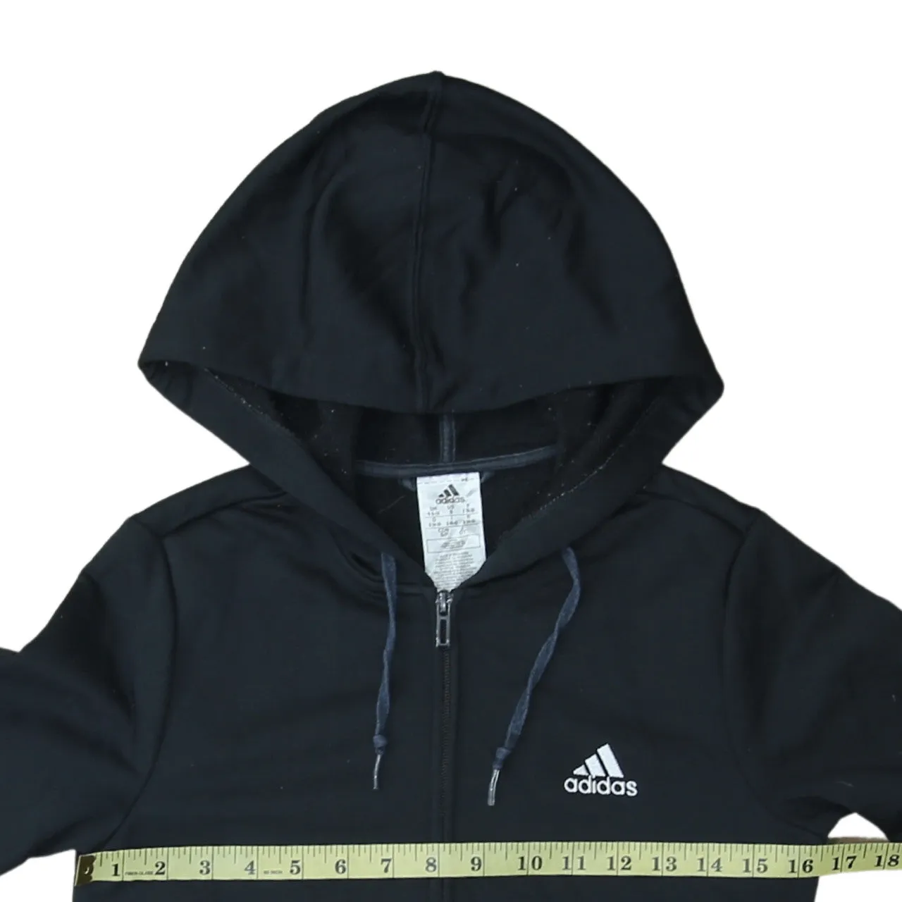 Adidas 90's Lightweight Full Zip Up Hoodie Small Black sold by Vintage Club product image thumbnail 5