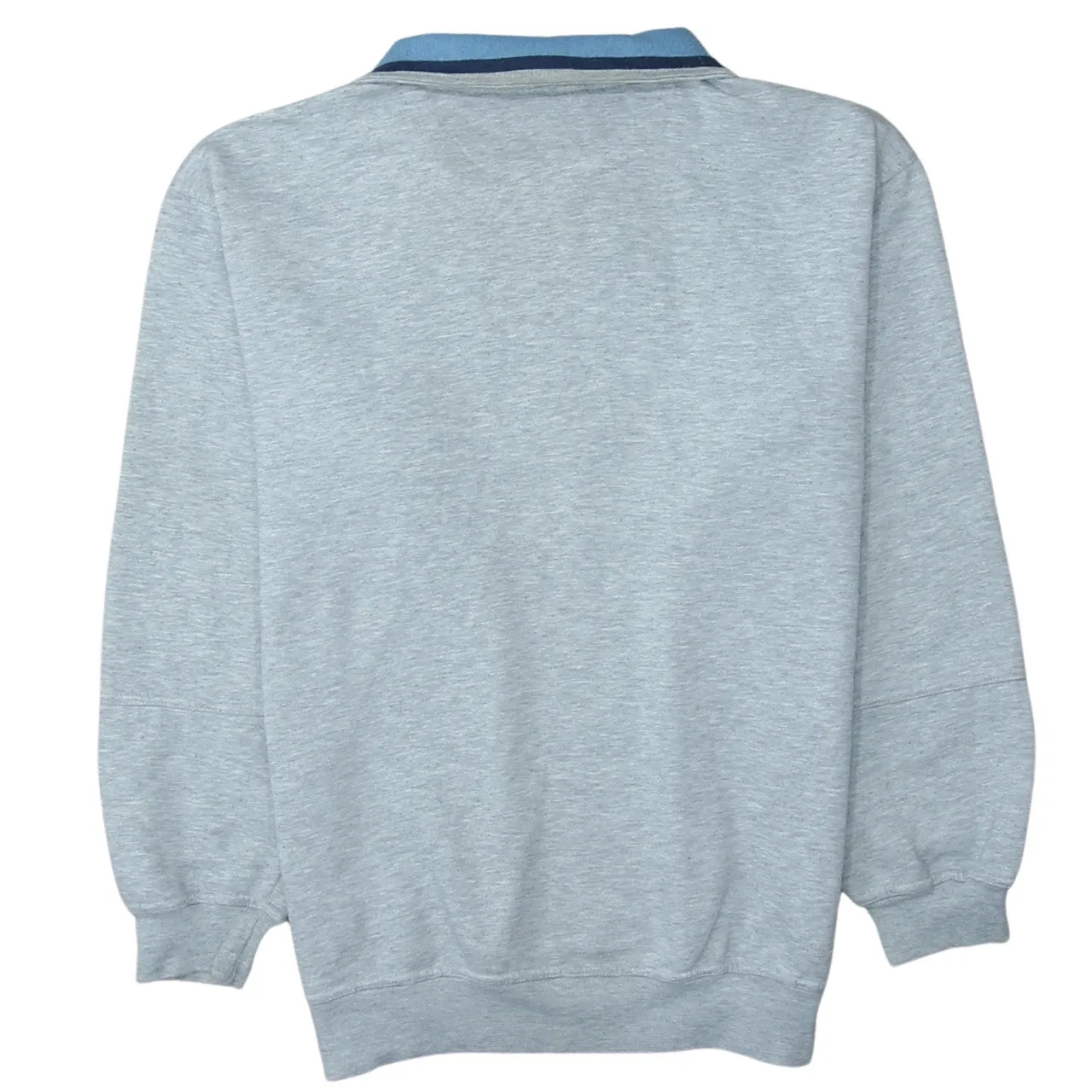 Ellesse Light Grey Sweatshirt Men’s Small Quarter Zip Embroidered Logo Contrast Collar Pullover Top sold by Vintage Club product image thumbnail 2