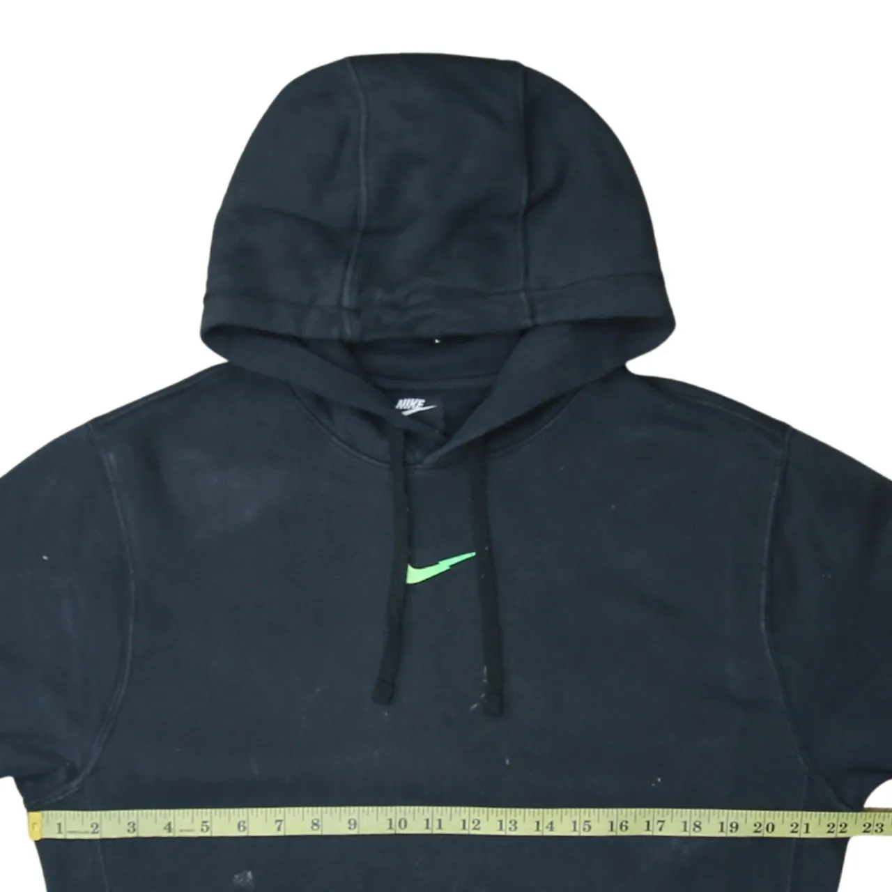 Nike 90's Center Middle Swoosh Pullover Hoodie Small Black sold by Vintage Club product image thumbnail 5