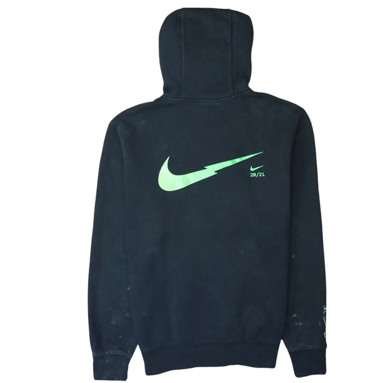 Nike 90's Center Middle Swoosh Pullover Hoodie Small Black sold by Vintage Club product image thumbnail 2