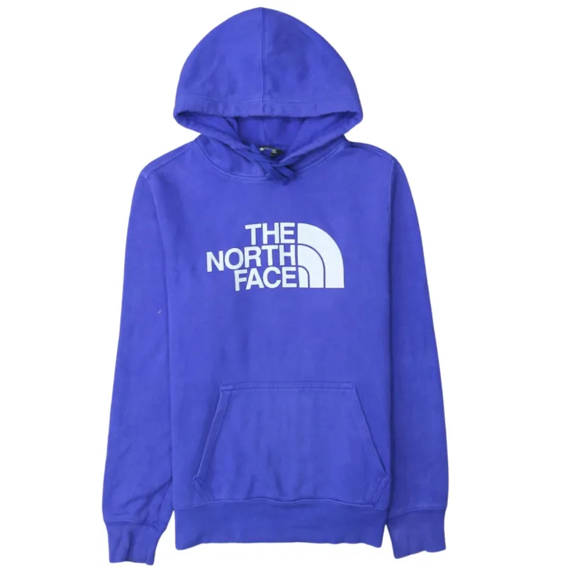 The North Face 90's Spellout Pullover Hoodie Small Blue sold by Vintage Club
