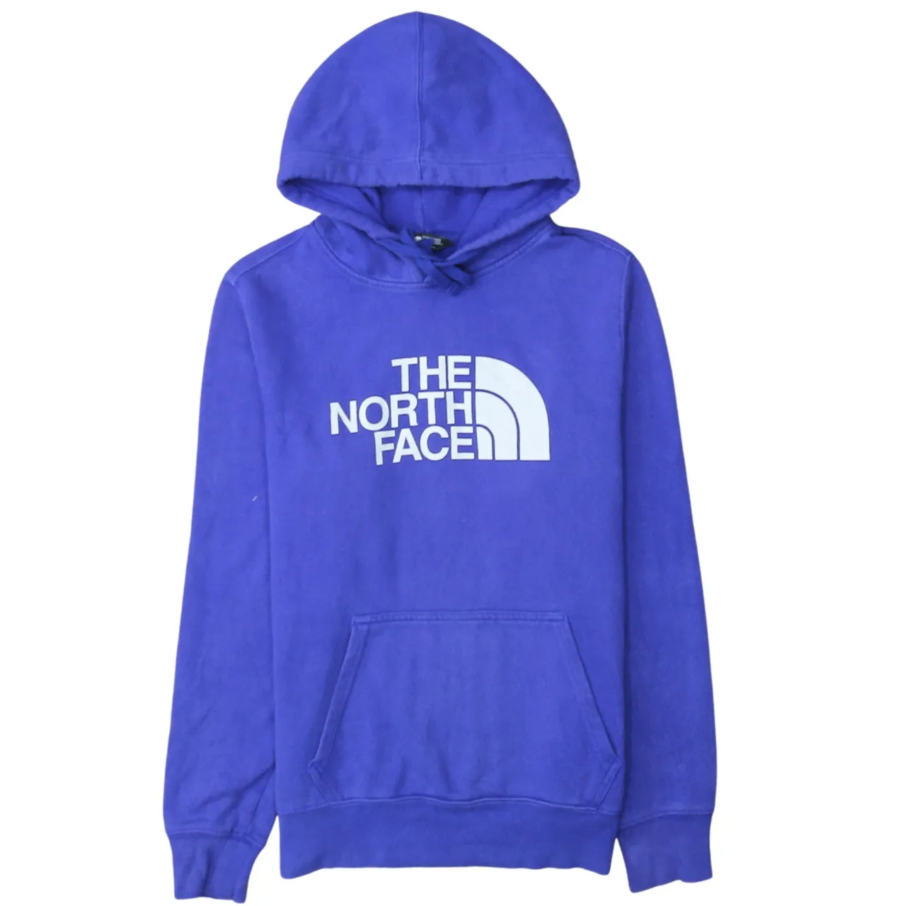 The North Face 90's Spellout Pullover Hoodie Small Blue sold by Vintage Club