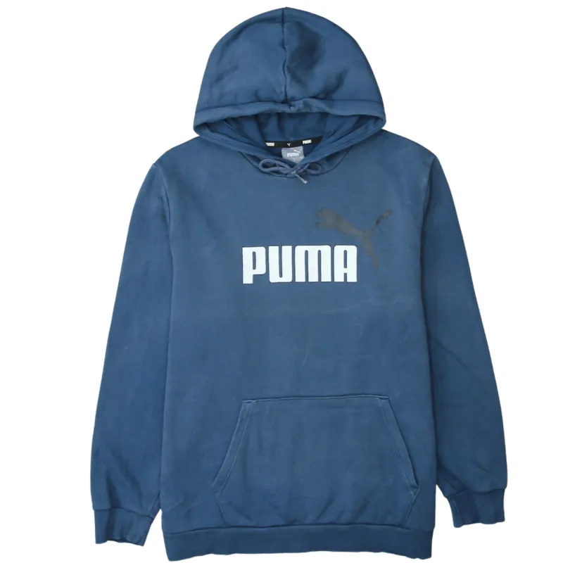 Puma 90's Spellout Pullover Hoodie Large Blue sold by Vintage Club