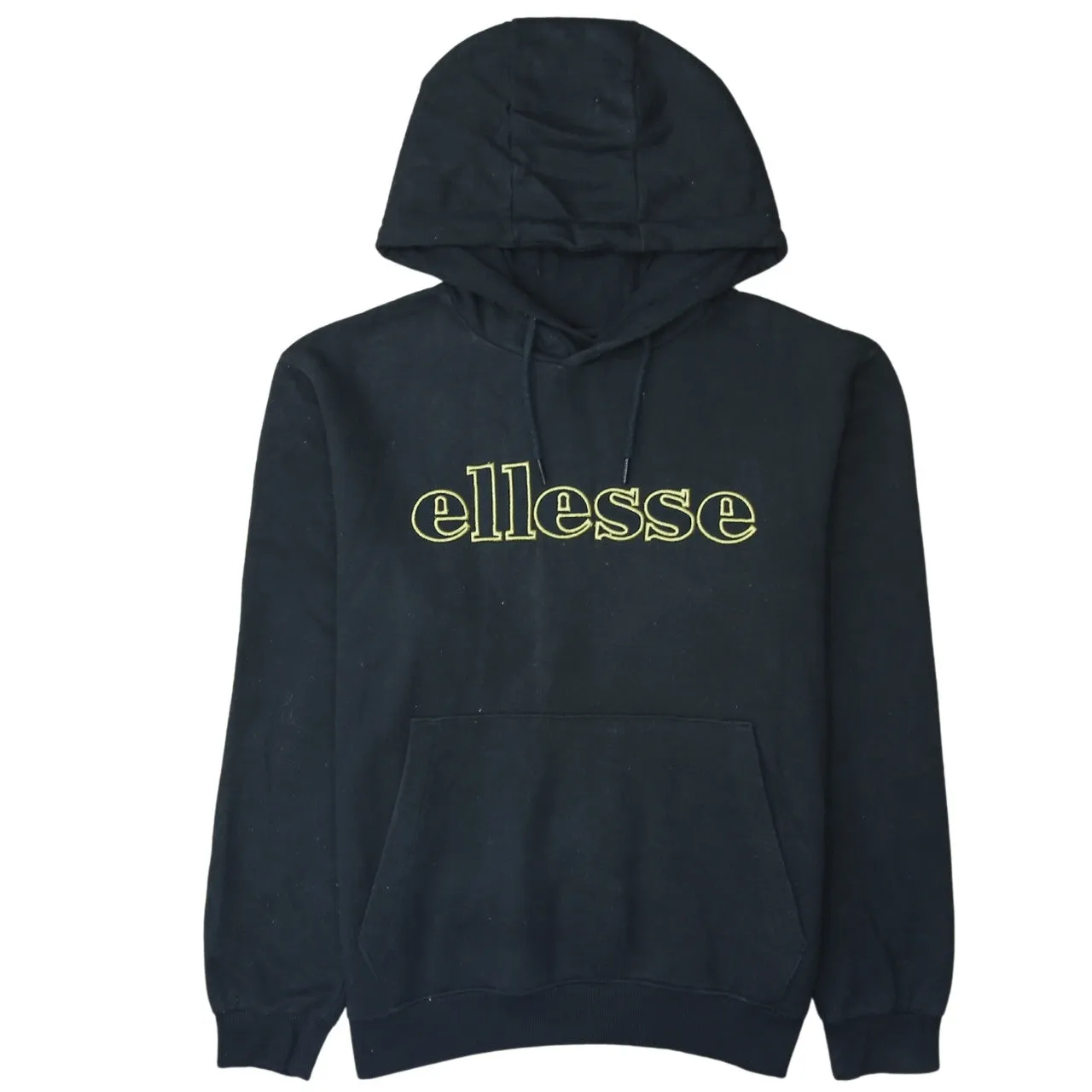 Ellesse 90's Spellout Pullover Hoodie Medium Black sold by Vintage Club