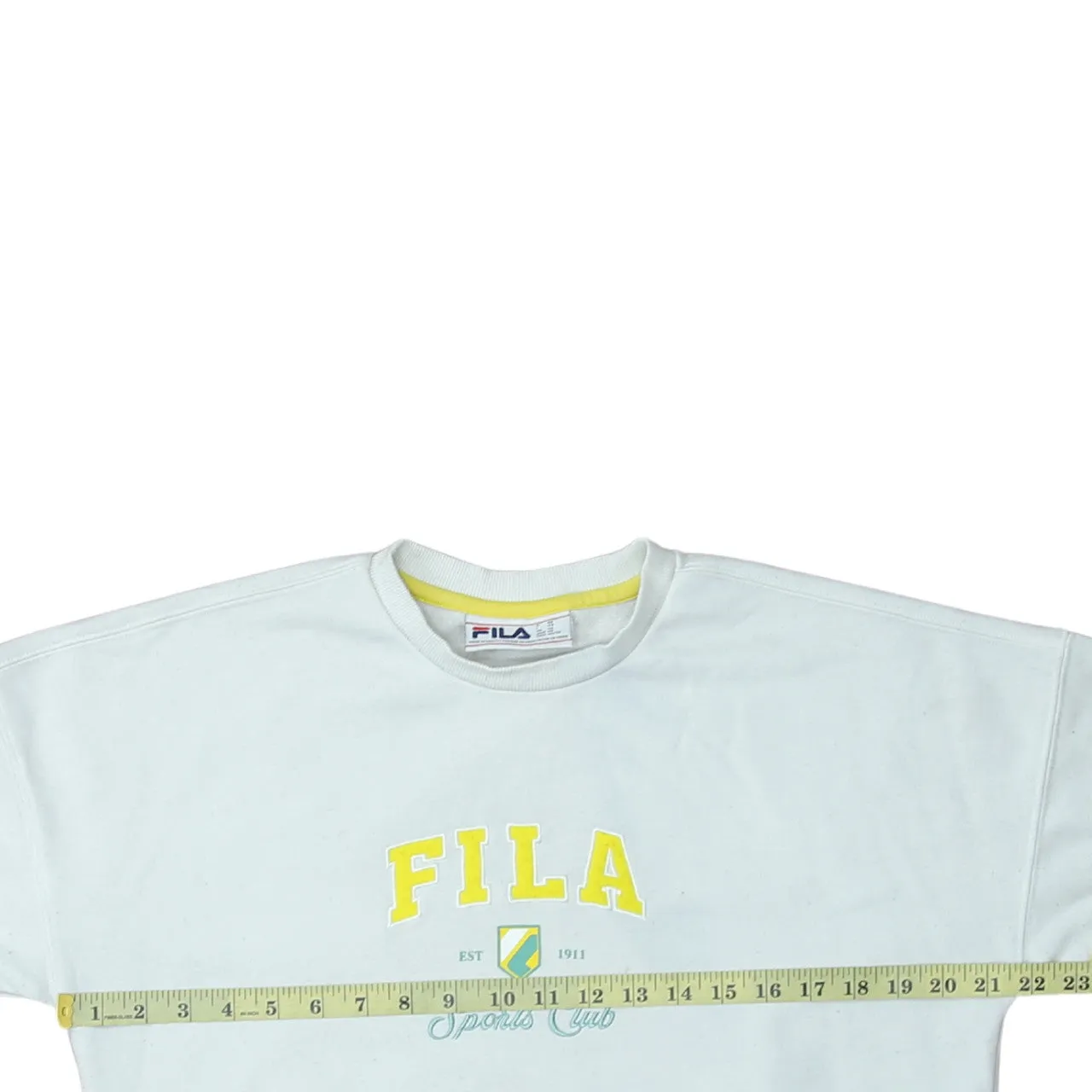 Fila 90's Spellout Crew Neck Sweatshirt XSmall White sold by Vintage Club product image thumbnail 5