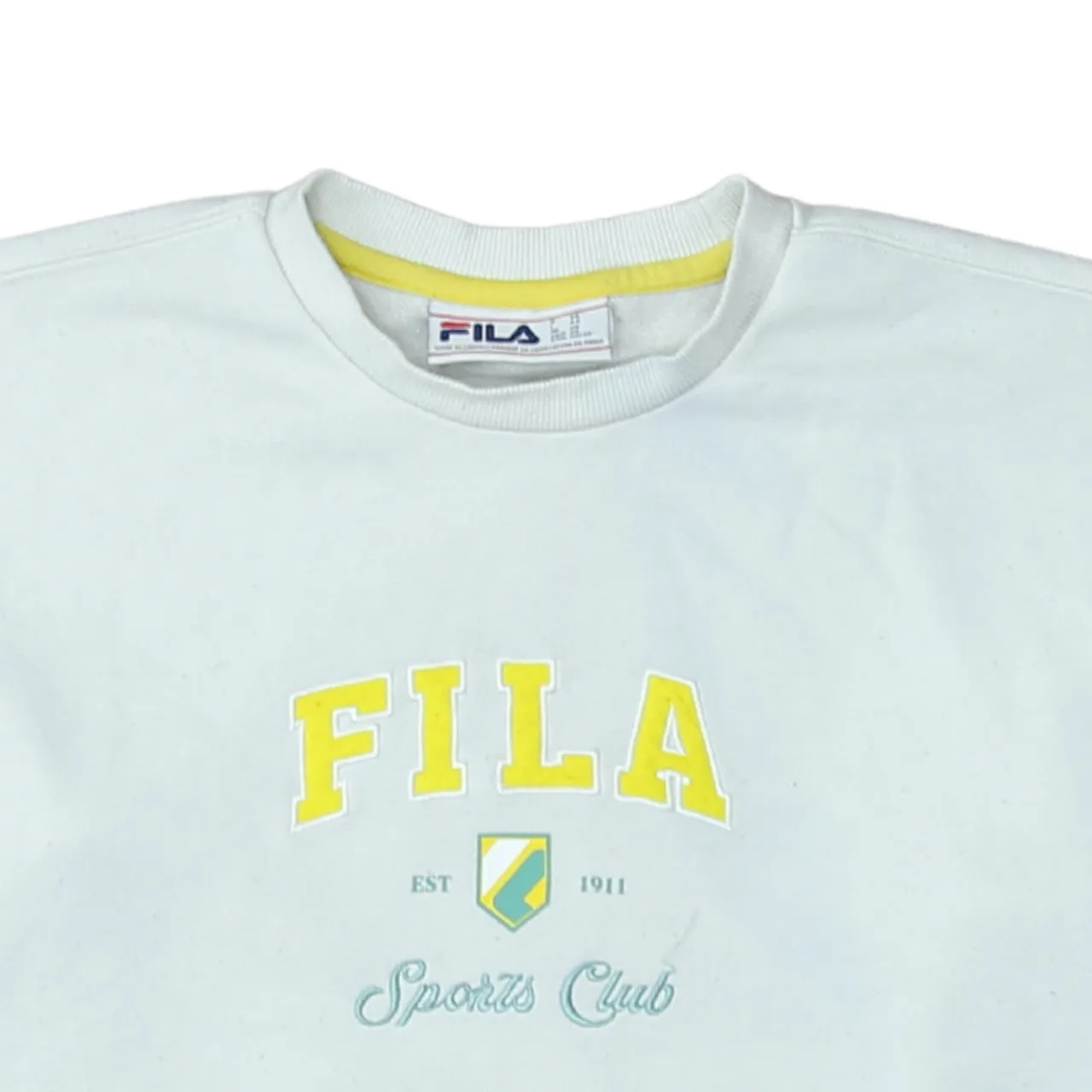 Fila 90's Spellout Crew Neck Sweatshirt XSmall White sold by Vintage Club product image thumbnail 3