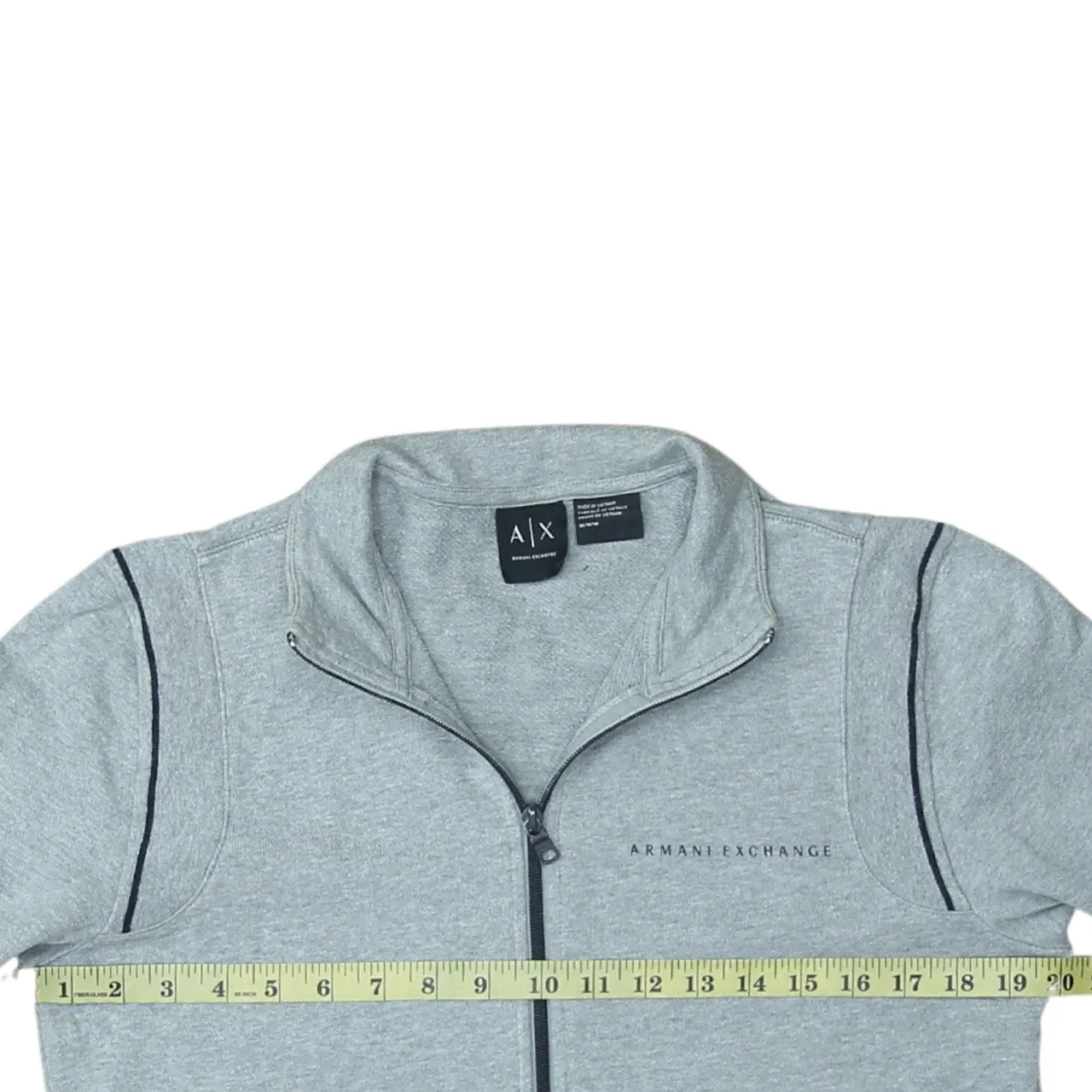 Armani Exchange 90's Lightweight Full Zip Up Sweatshirt Medium Grey sold by Vintage Club product image thumbnail 5