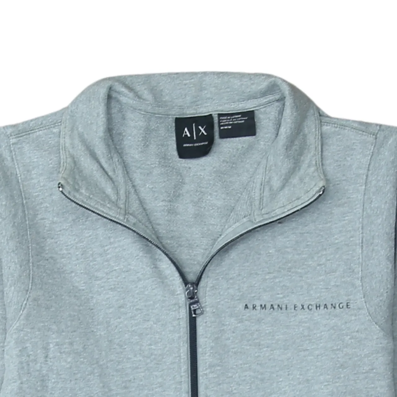 Armani Exchange 90's Lightweight Full Zip Up Sweatshirt Medium Grey sold by Vintage Club product image thumbnail 3