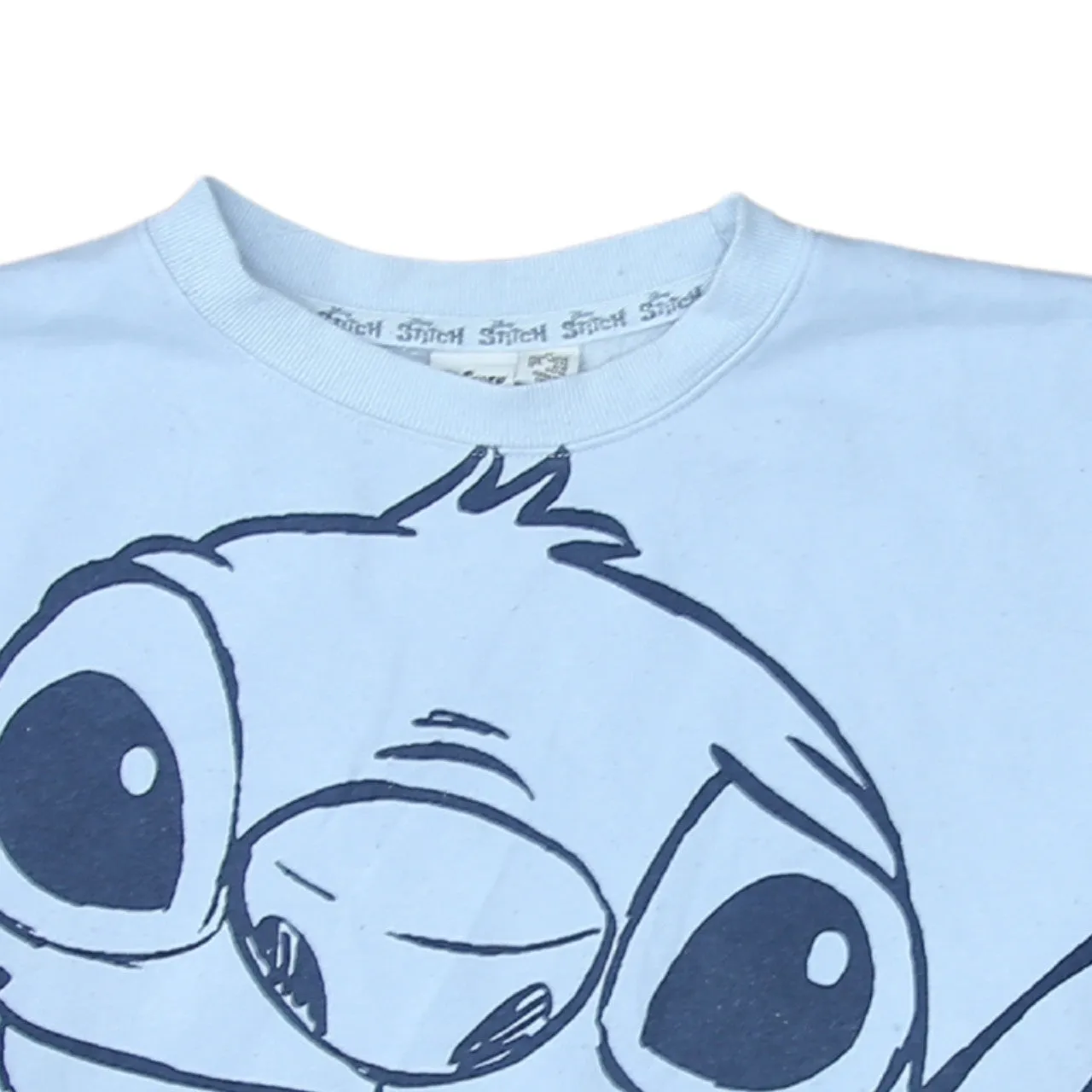 Disney Blue Sweatshirt Women's Medium Stitch Printed Graphic Crewneck Pullover Jumper sold by Vintage Club product image thumbnail 3