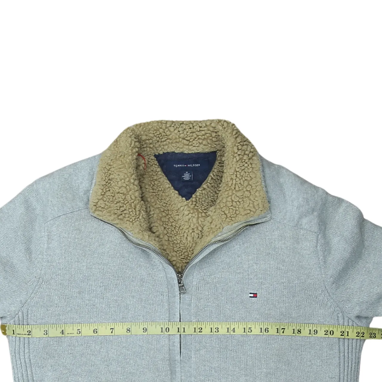 Tommy Hilfiger 90's Lightweight Full Zip Up Sweatshirt Medium Grey sold by Vintage Club product image thumbnail 5