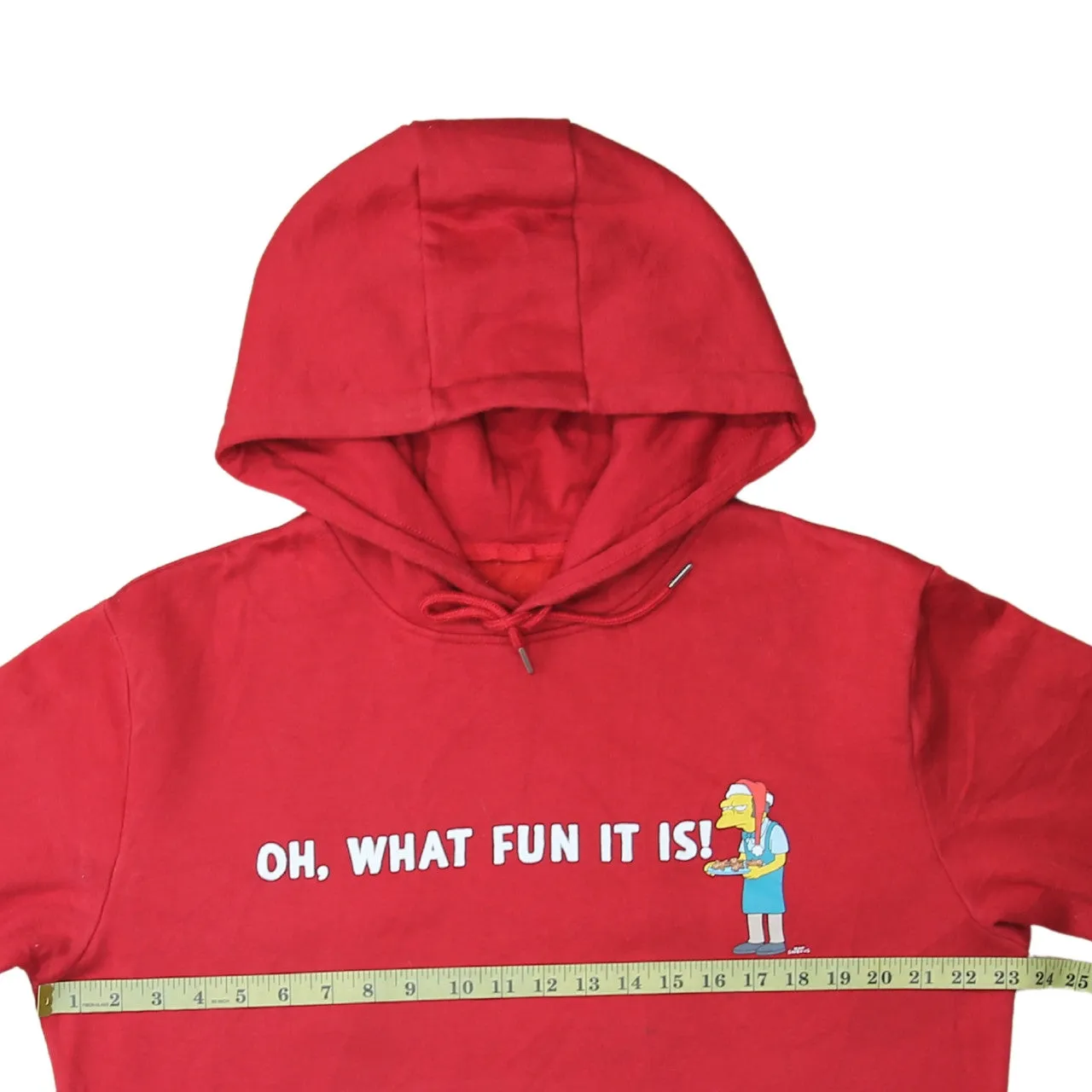 The Simpsons 90's Drawstring Pockets Pullover Hoodie Medium Red sold by Vintage Club product image thumbnail 5
