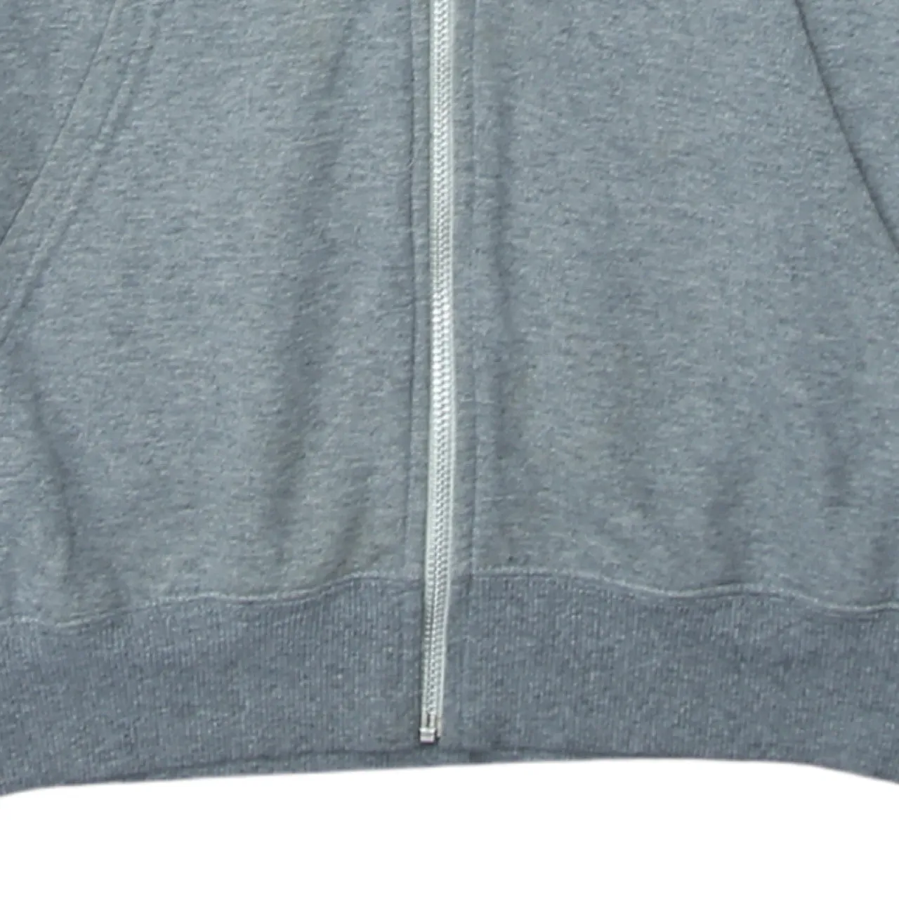 Vans Light Grey Zip Hoodie Women's Large Embroidered Chest Logo Drawstring Hood Sweatshirt sold by Vintage Club product image thumbnail 4
