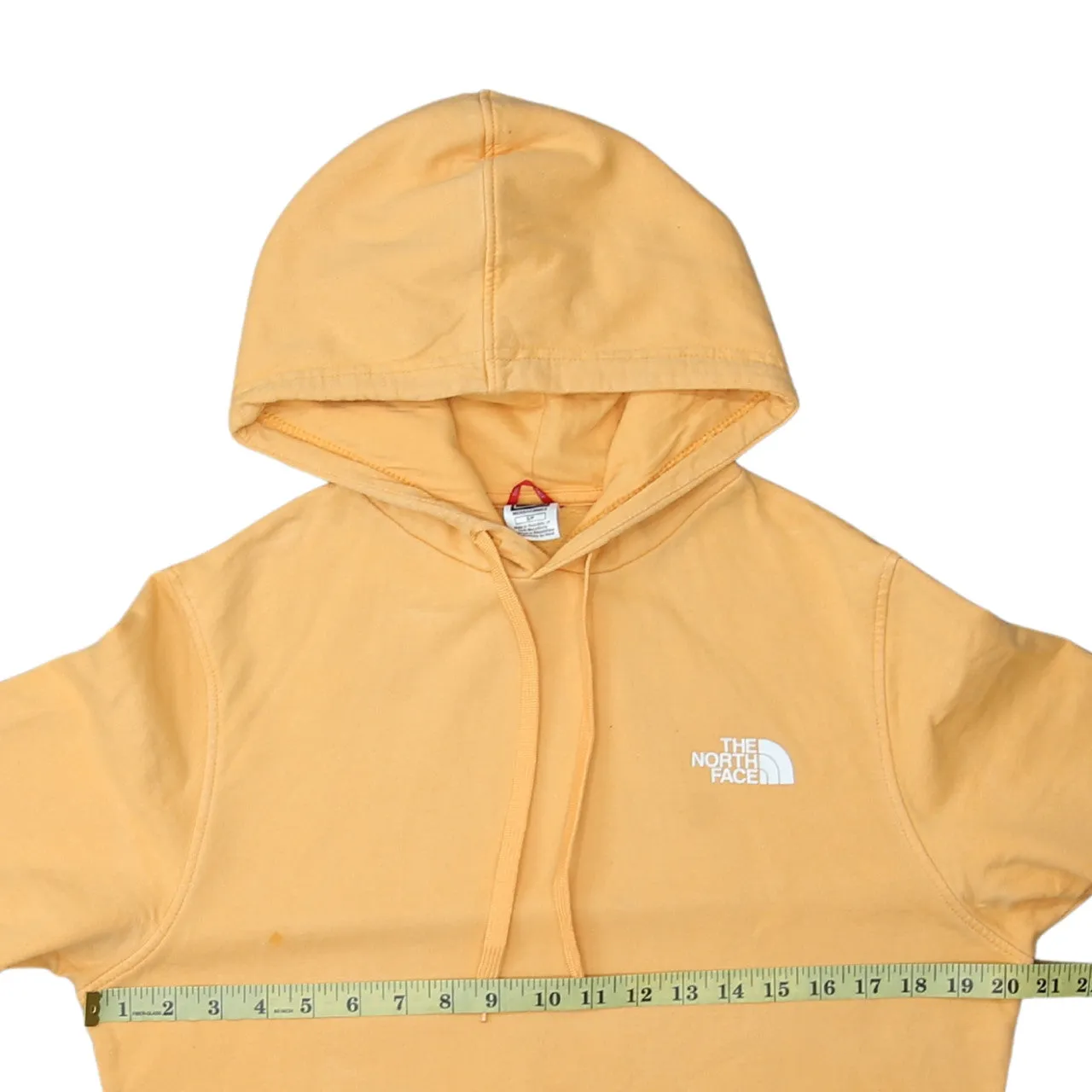 The North Face Mustard Yellow Hoodie Men's Small Embroidered Logo Everest Back Print Pullover Sweatshirt sold by Vintage Club product image thumbnail 5