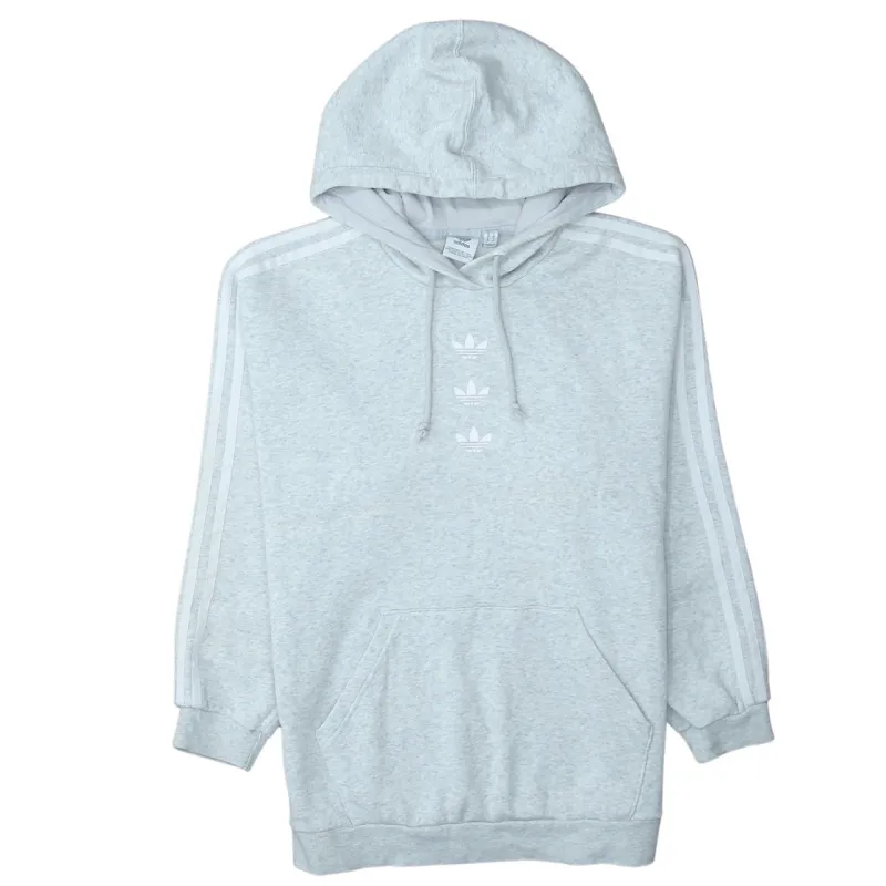 Adidas 90's Striped Sleeve Pullover Hoodie Medium  Grey sold by Vintage Club