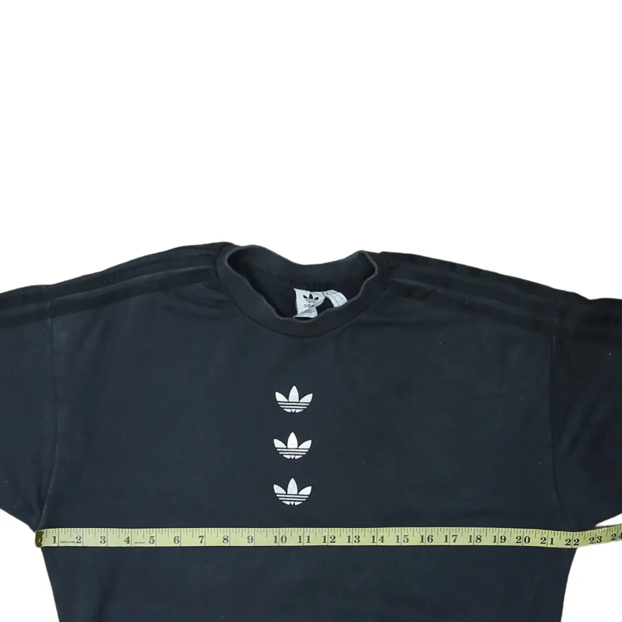 Adidas 90's Striped Sleeve Crew Neck Sweatshirt Large Black sold by Vintage Club product image thumbnail 5