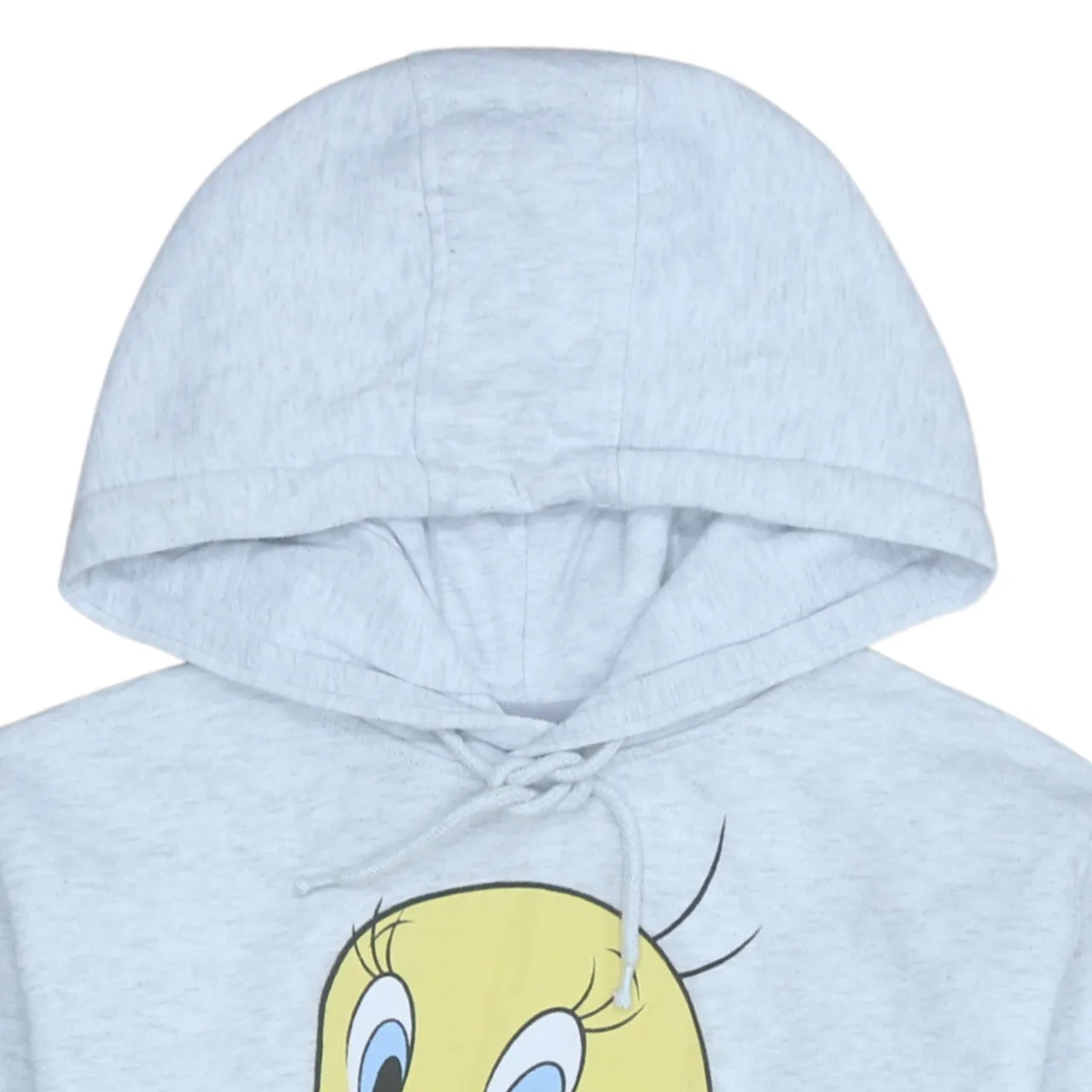 Looney Tunes Light Grey Hoodie Women’s XXSmall Tweety Printed Front Drawstring Fleece Top sold by Vintage Club product image thumbnail 3