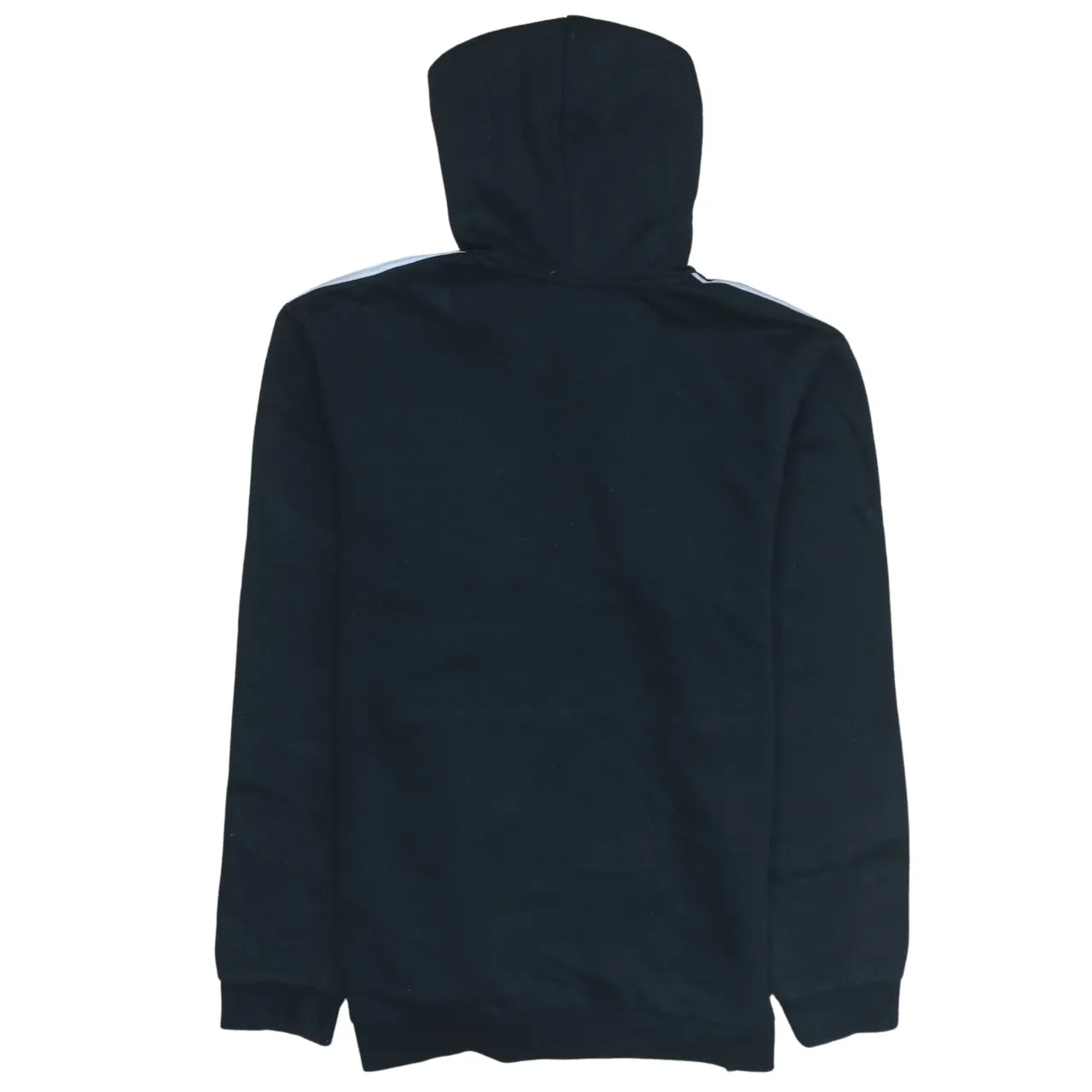 Adidas 90's Striped Sleeve Pullover Hoodie Large Black sold by Vintage Club product image thumbnail 2