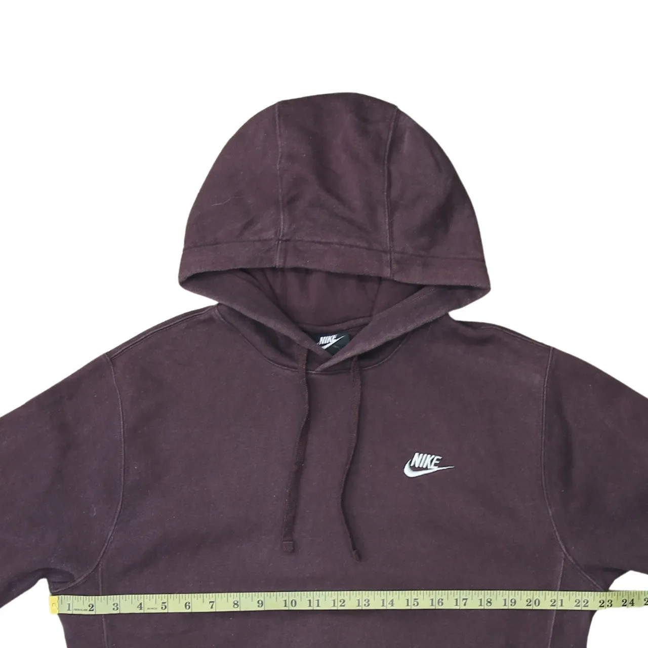 Nike Dark Brown Hoodie Men's Small Embroidered Swoosh Logo Front Pouch Pullover Sweatshirt sold by Vintage Club product image thumbnail 5