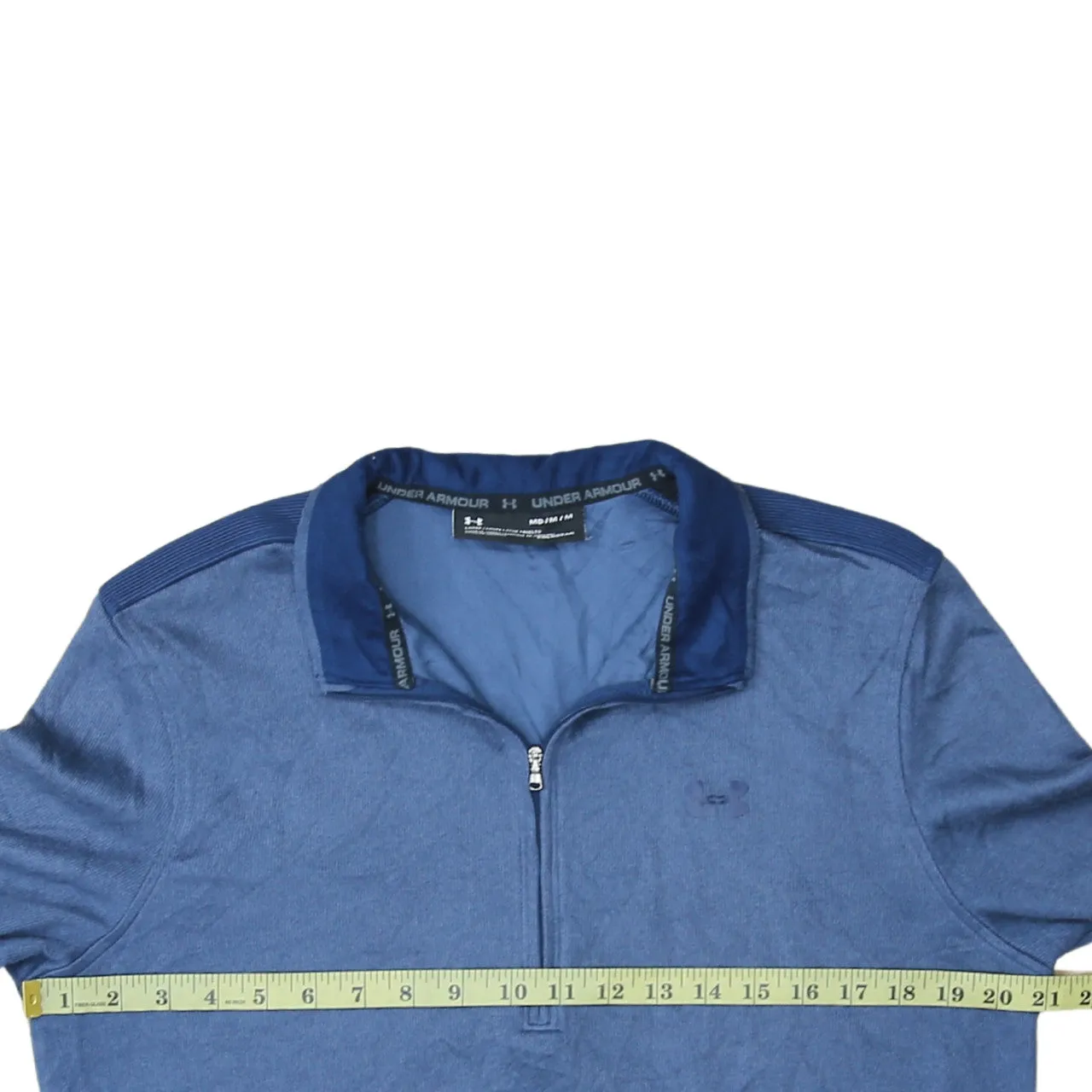 Under Armour 90's Lightweight Quarter Zip Sweatshirt Medium Blue sold by Vintage Club product image thumbnail 5