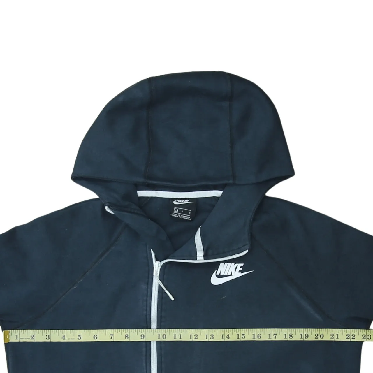 Nike 90's Swoosh Full Zip Up Hoodie Large Black sold by Vintage Club product image thumbnail 5