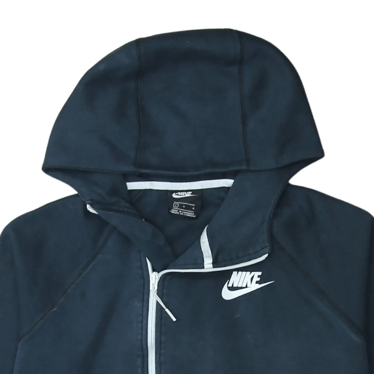 Nike 90's Swoosh Full Zip Up Hoodie Large Black sold by Vintage Club product image thumbnail 3