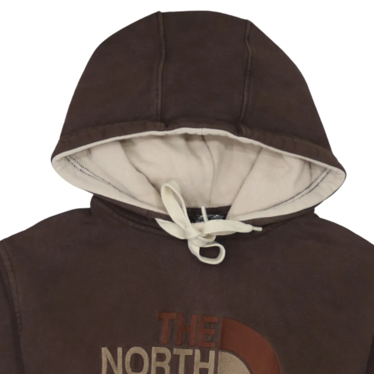 The North Face 90's Spellout Pullover Hoodie Small Brown sold by Vintage Club product image thumbnail 3