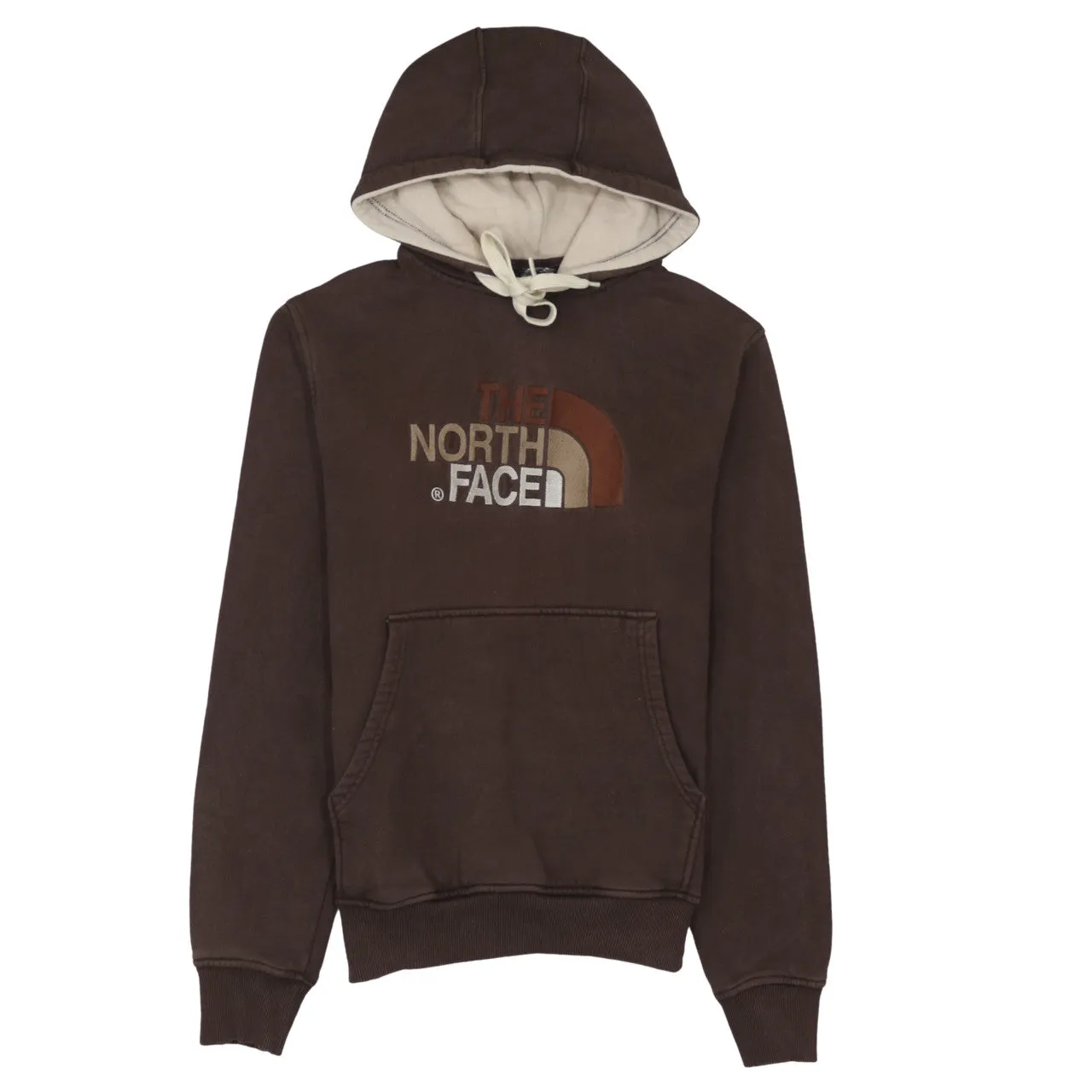 The North Face 90's Spellout Pullover Hoodie Small Brown sold by Vintage Club