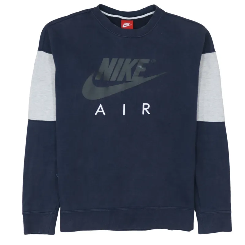 Nike 90's Center Middle Swoosh Crew Neck Sweatshirt Small Navy Blue sold by Vintage Club