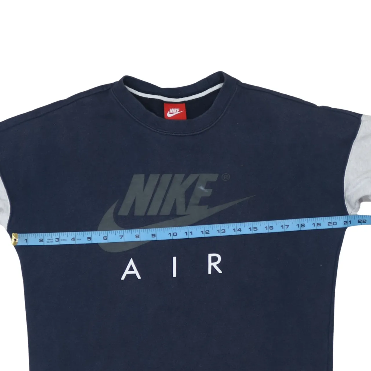 Nike 90's Center Middle Swoosh Crew Neck Sweatshirt Small Navy Blue sold by Vintage Club product image thumbnail 5