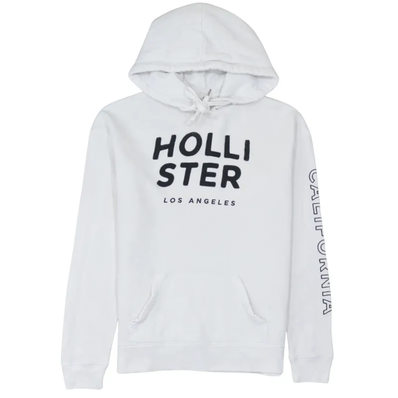 Hollister 90's Spellout Pullover Hoodie Medium White sold by Vintage Club