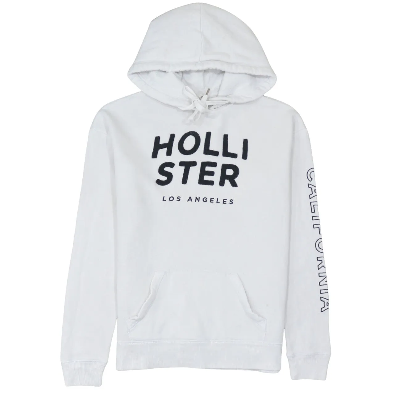Hollister 90's Spellout Pullover Hoodie Medium White sold by Vintage Club