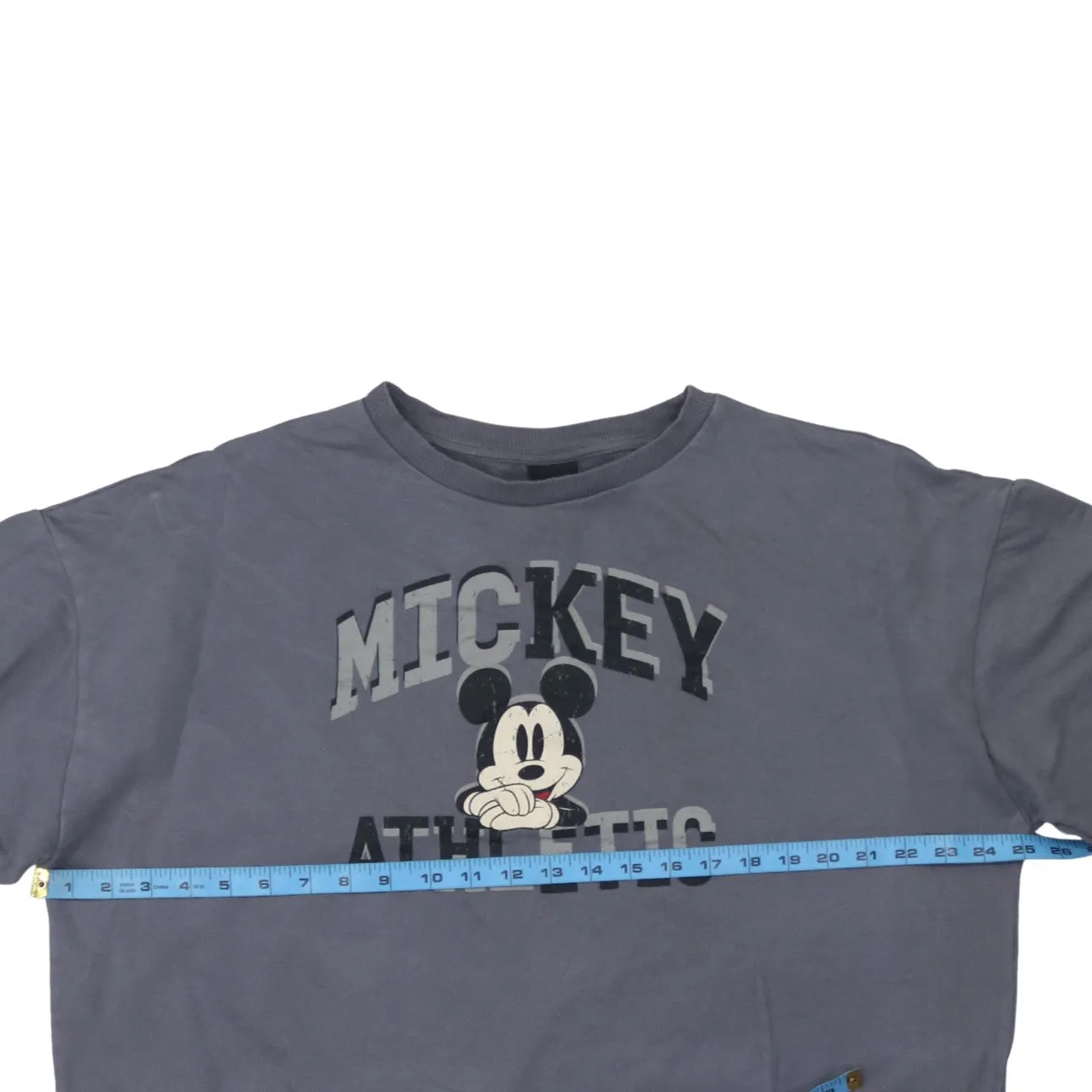 Disney Grey Mickey Athletic Sweatshirt Women's Size 14 Printed Logo Crewneck Pullover Top sold by Vintage Club product image thumbnail 5