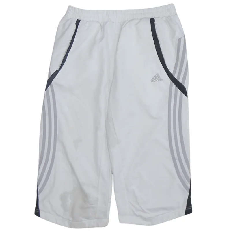 Adidas 90's Elasticated Waistband Drawstrings Baggy Chino Shorts Medium White sold by Vintage Club