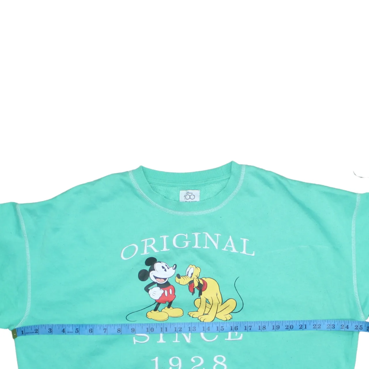 Disney 90's Mickey Mouse & Pluto Crew Neck Sweatshirt Small Green sold by Vintage Club product image thumbnail 5