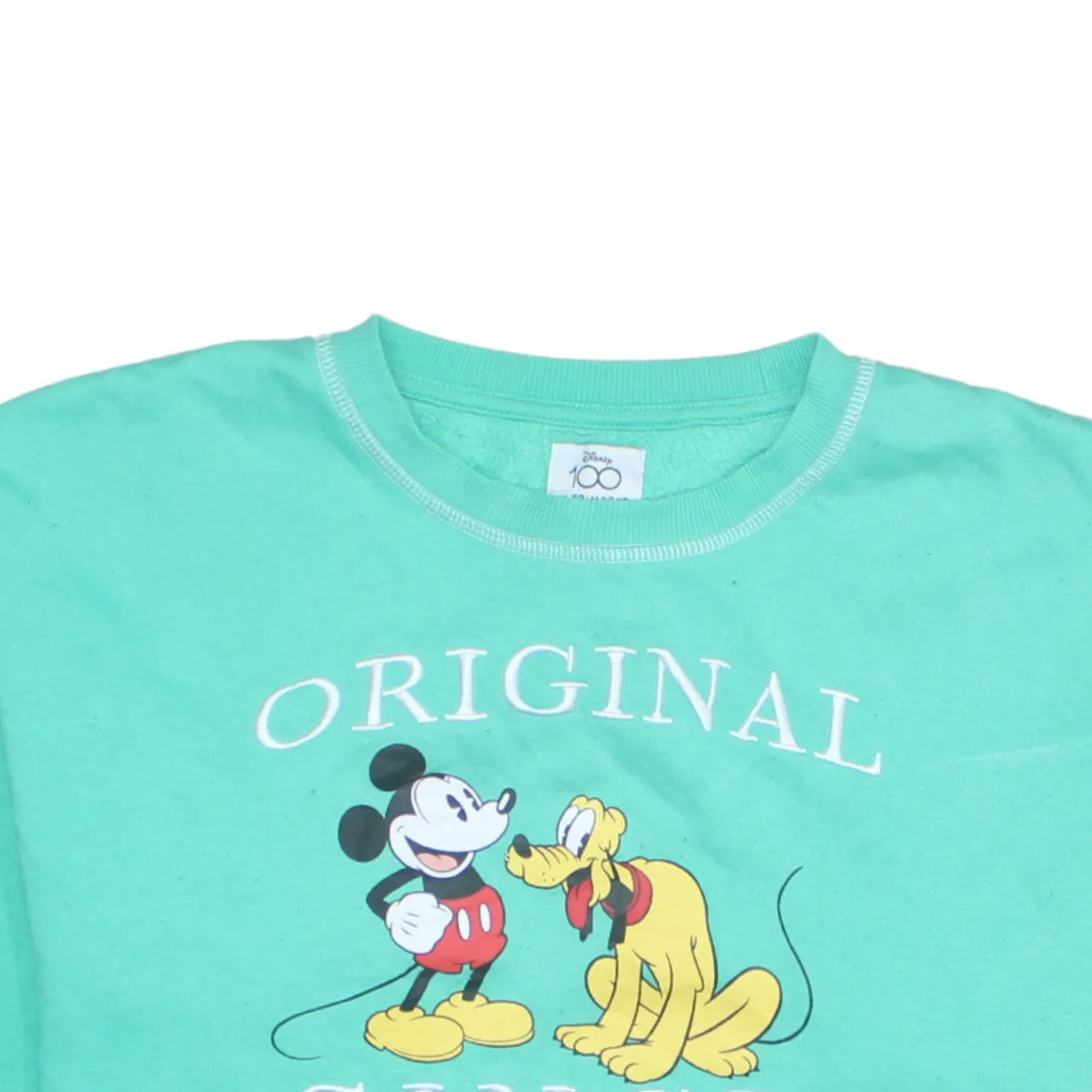 Disney 90's Mickey Mouse & Pluto Crew Neck Sweatshirt Small Green sold by Vintage Club product image thumbnail 3