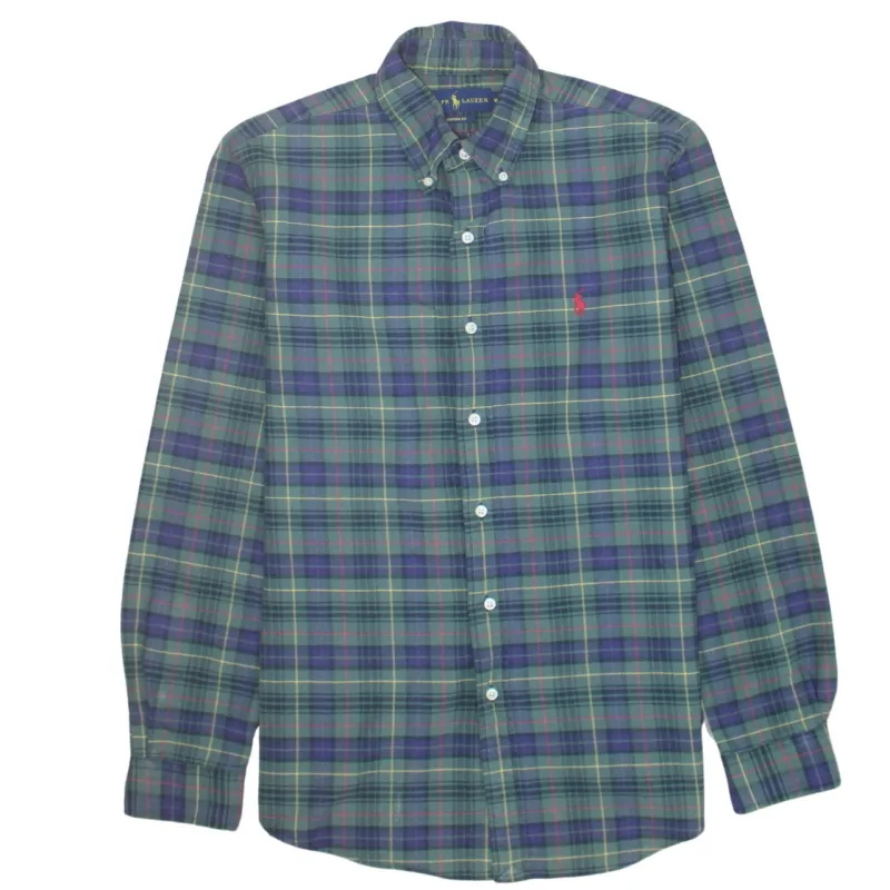 Polo Ralph Lauren 90's Long Sleeve Button Up Shirt Medium Green made by Polo by Ralph Lauren