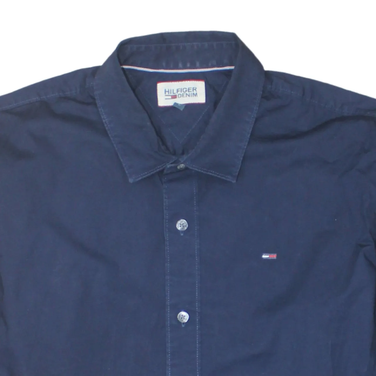 Tommy Hilfiger 90's Long Sleeve Button Up Shirt Large Navy Blue sold by Vintage Club product image thumbnail 3