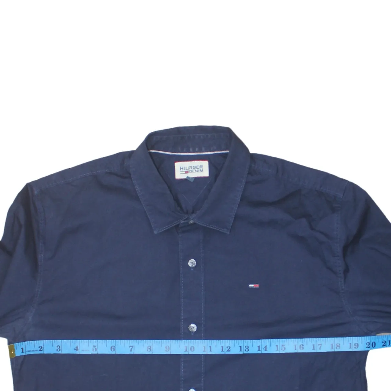 Tommy Hilfiger 90's Long Sleeve Button Up Shirt Large Navy Blue sold by Vintage Club product image thumbnail 5