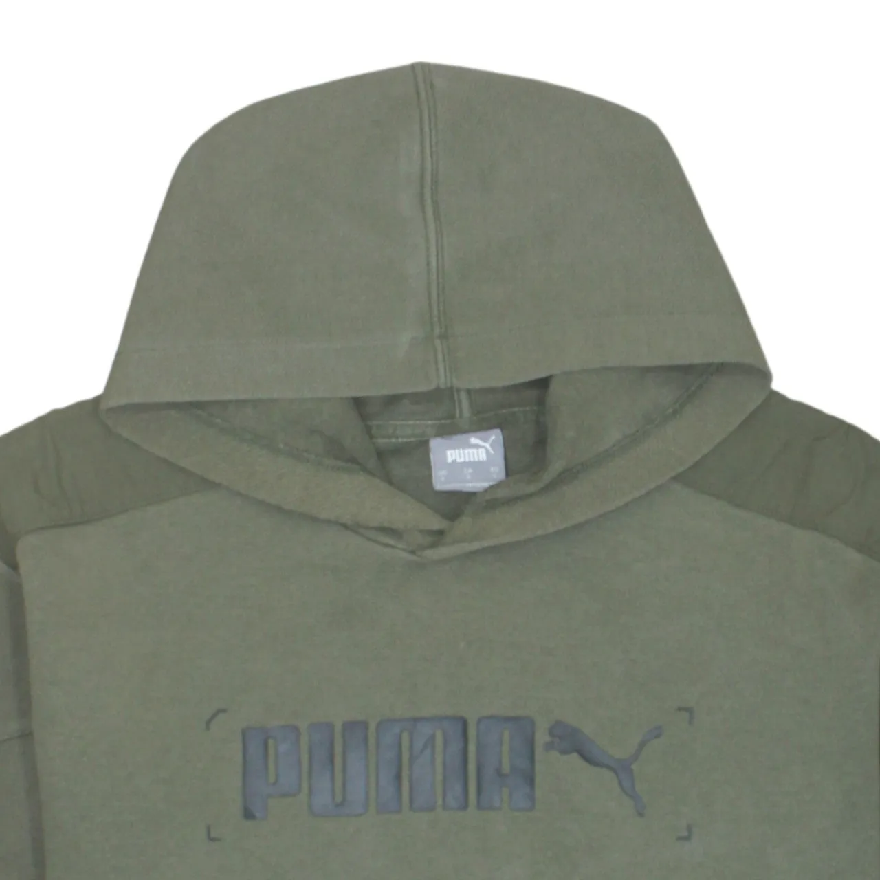 Puma 90's Spellout Pullover Hoodie Large Khaki Green sold by Vintage Club product image thumbnail 3