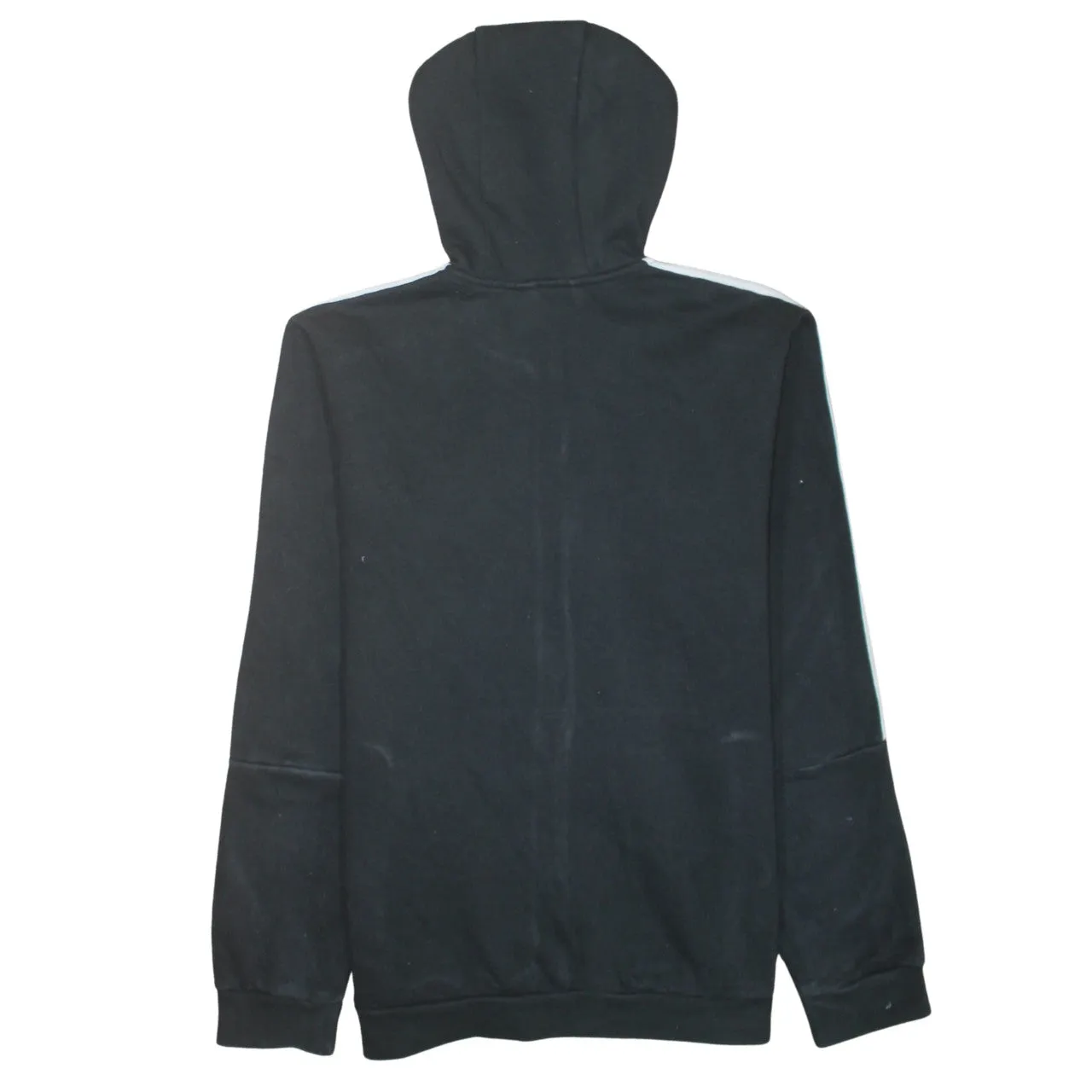 Adidas 90's Striped Sleeve Full Zip Up Hoodie Large Black sold by Vintage Club product image thumbnail 2