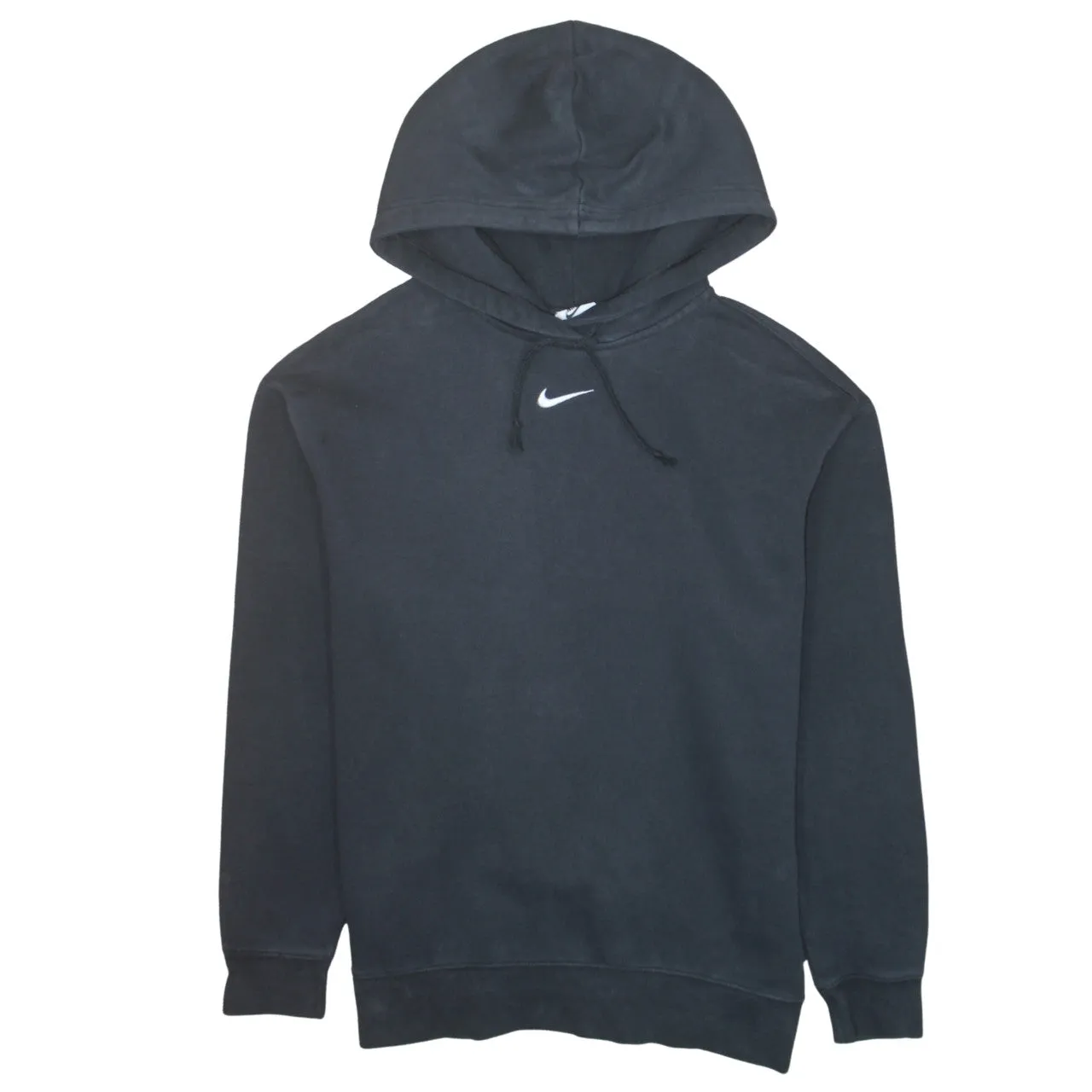 Nike 90's Center Middle Swoosh Pullover Hoodie Small Black sold by Vintage Club