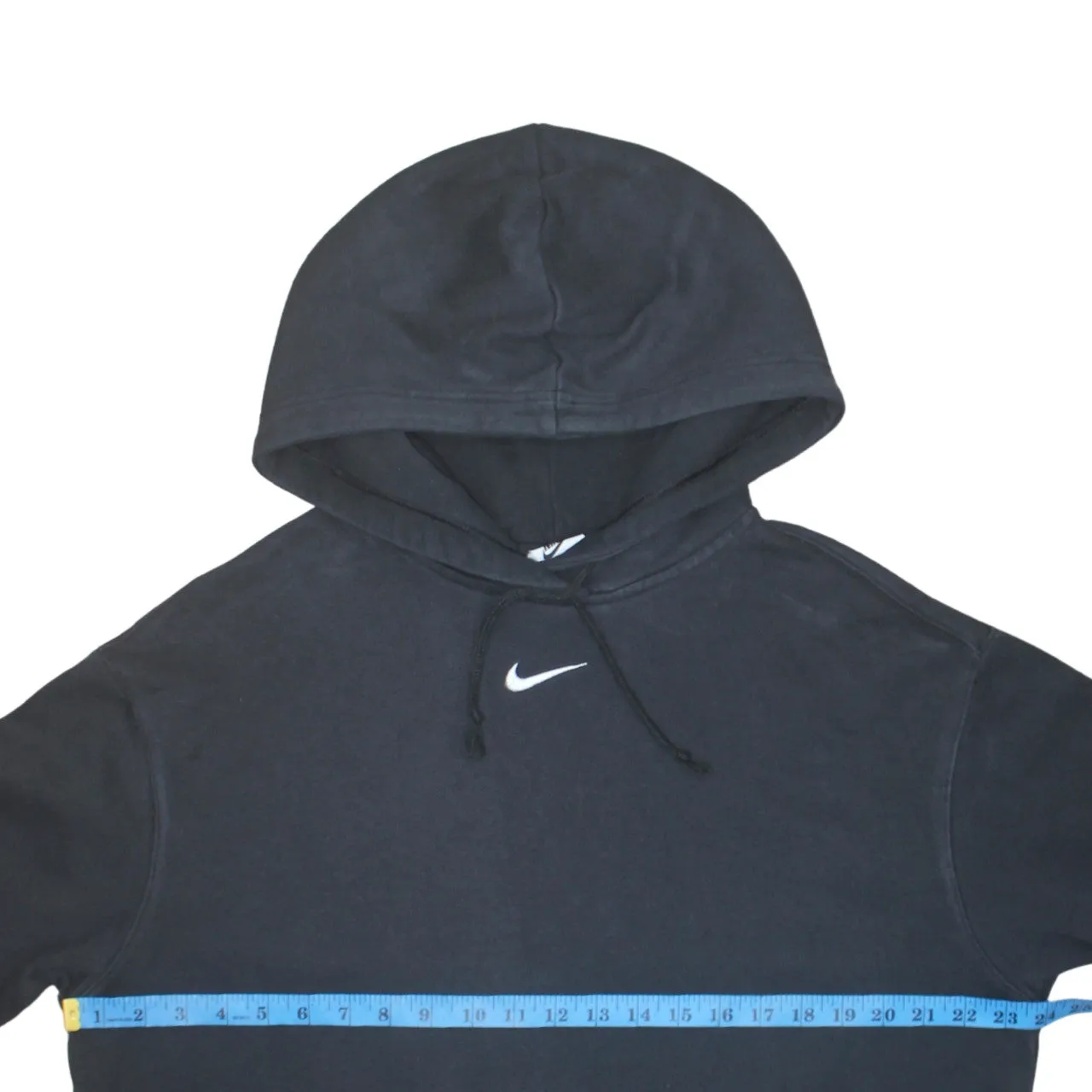 Nike 90's Center Middle Swoosh Pullover Hoodie Small Black sold by Vintage Club product image thumbnail 5