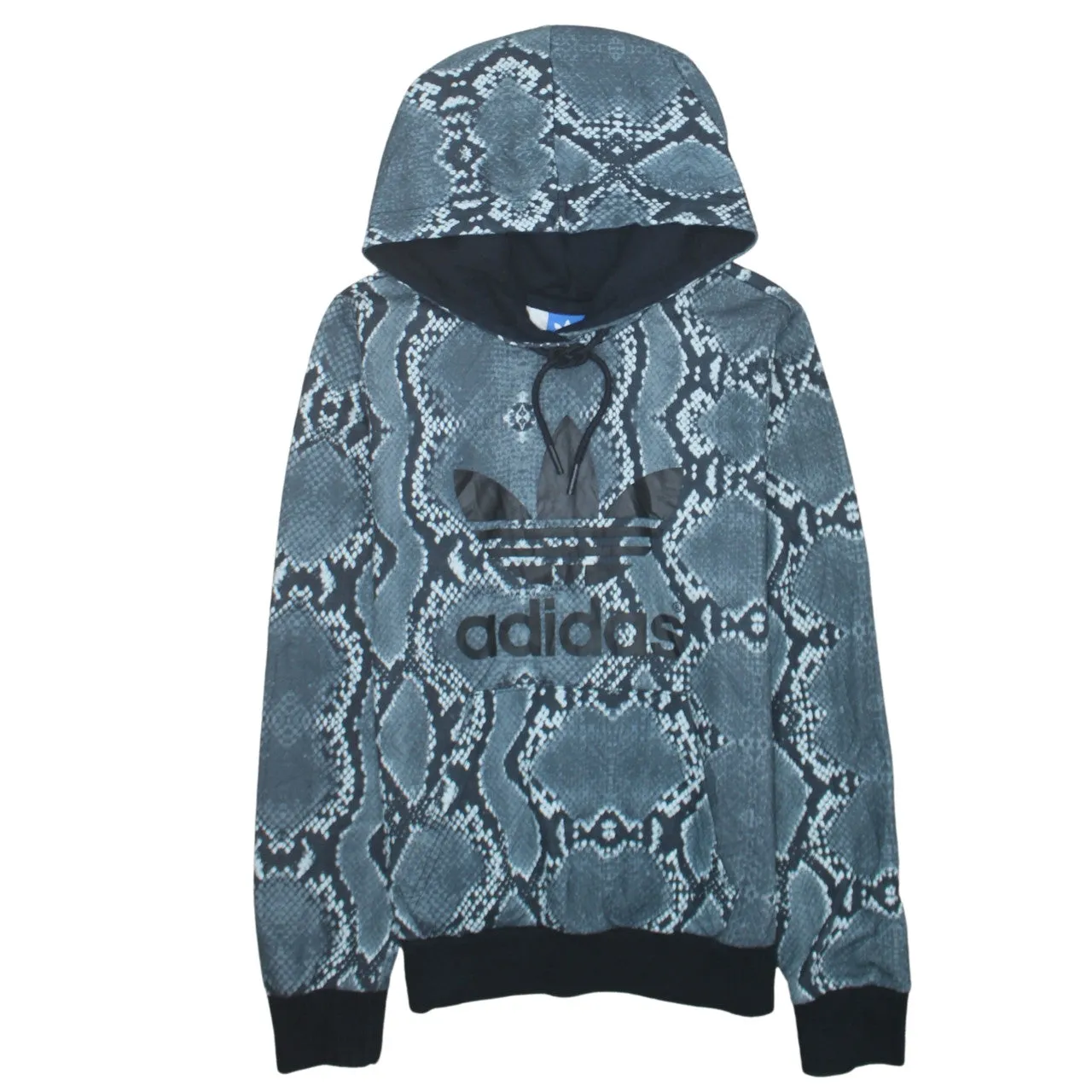 Adidas 90's Spellout Pullover Hoodie Small Black sold by Vintage Club