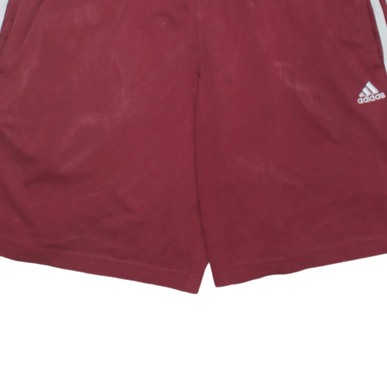 Adidas 90's 3 Stripes Baggy Chino Shorts Medium Burgundy Red sold by Vintage Club product image thumbnail 4