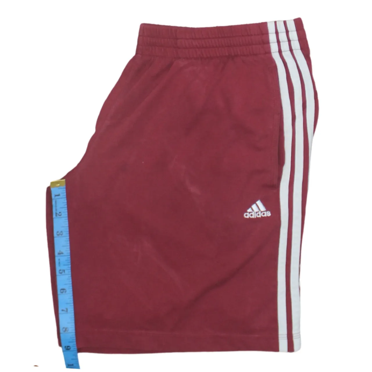 Adidas 90's 3 Stripes Baggy Chino Shorts Medium Burgundy Red sold by Vintage Club product image thumbnail 5