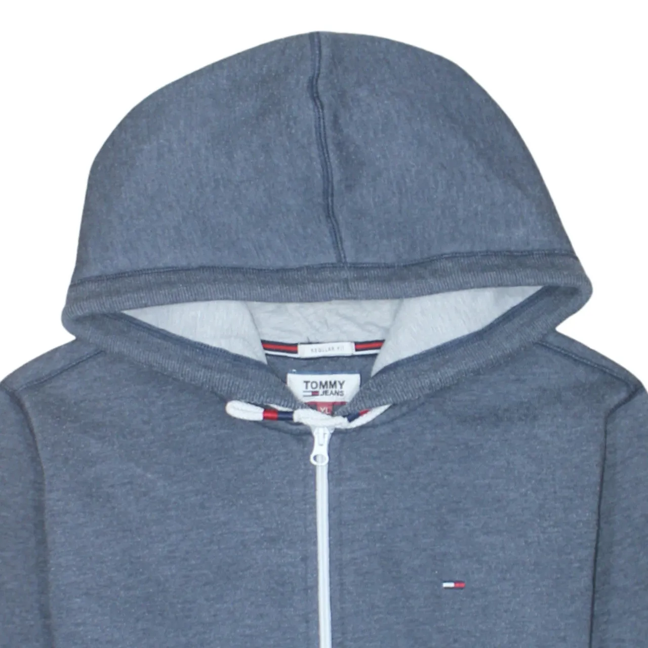 Tommy Hilfiger 90's Lightweight Full Zip Up Hoodie XLarge Grey sold by Vintage Club product image thumbnail 3