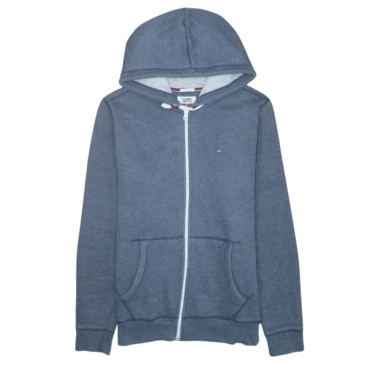 Tommy Hilfiger 90's Lightweight Full Zip Up Hoodie XLarge Grey sold by Vintage Club